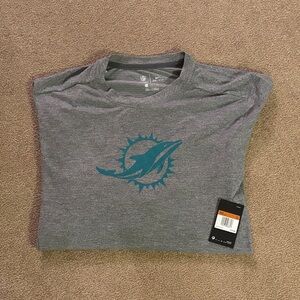 Nike Dri-Fit Men’s XXL Grey Miami Dolphins Long Sleeve T-Shirt New with Tags